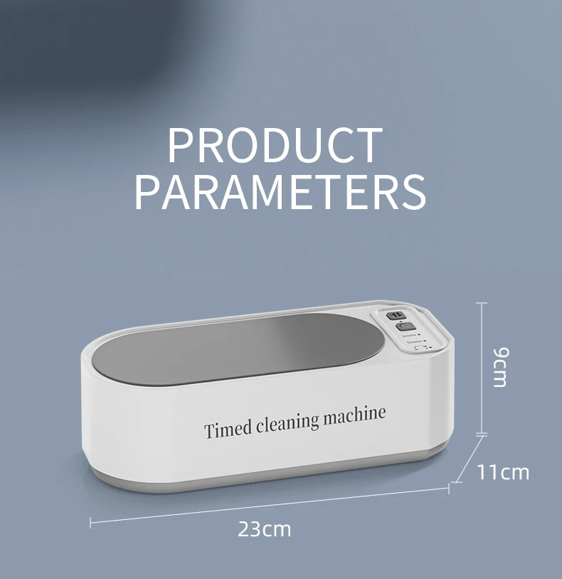 250mAh Ultrasonic Glasses Cleaning Machine Ultrasound Timed Jewelry Toothbrush High Frequency Ultrasonic Cleaner Bath 2026