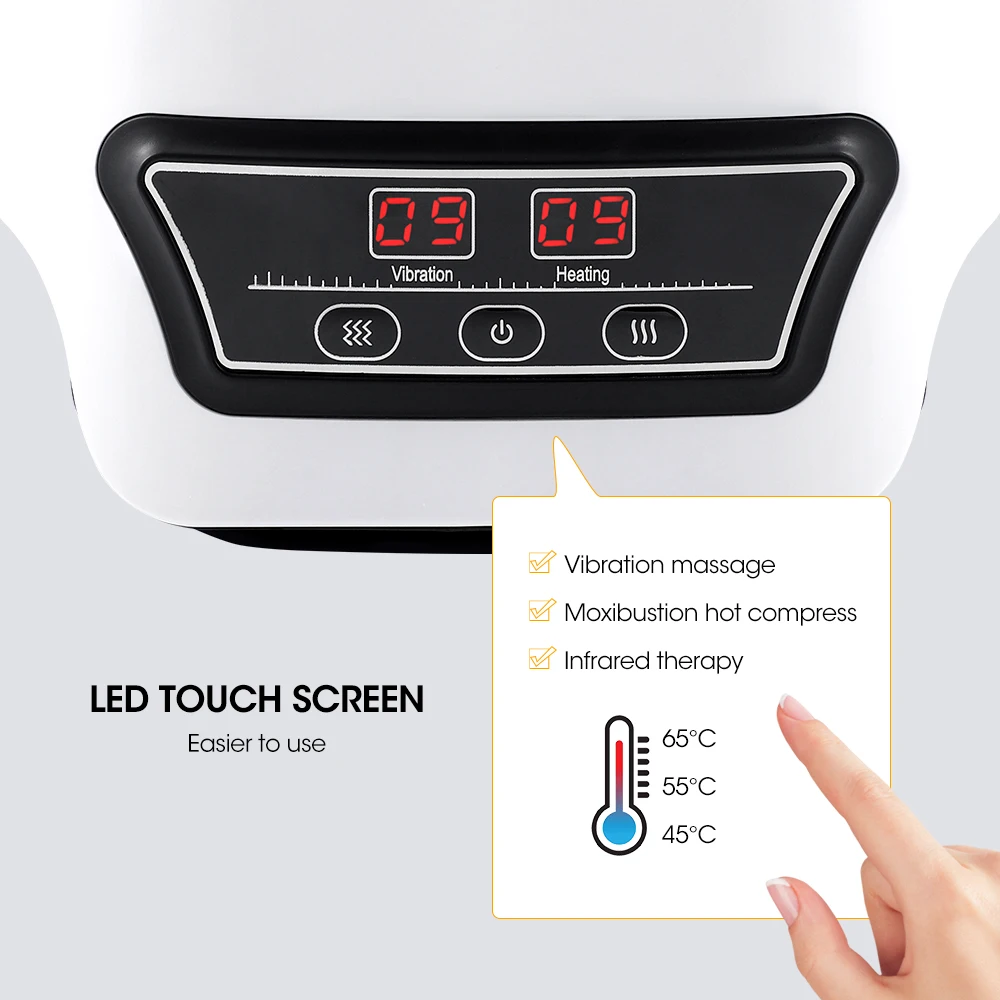 Heated Knee Massager With 4 Heat & Vibration Cordless Adjustable Wrap for Leg, Elbow & Shoulder Soothing Warmth Relaxes Muscles