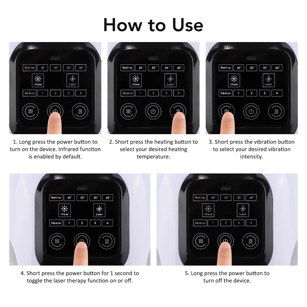 Heated Knee Massager With 4 Heat & Vibration Cordless Adjustable Wrap for Leg, Elbow & Shoulder Soothing Warmth Relaxes Muscles