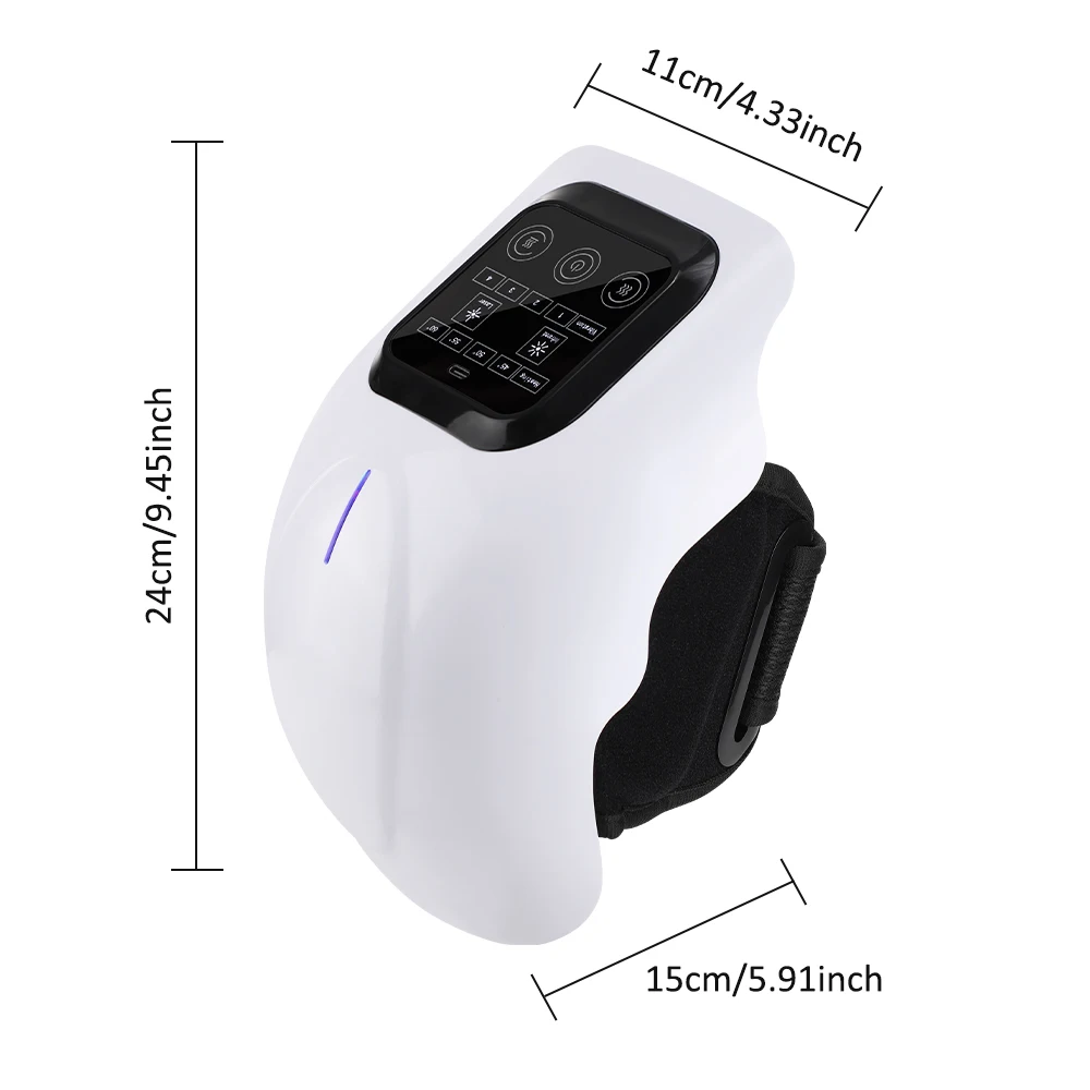 Heated Knee Massager With 4 Heat & Vibration Cordless Adjustable Wrap for Leg, Elbow & Shoulder Soothing Warmth Relaxes Muscles