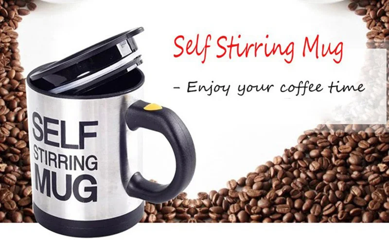 Self Stirring Mug Mixer Mini Electric Blender Portable Coffee Tea Cup Stainless Steel Automatic Lazy Mixing Auto Stirring Mug