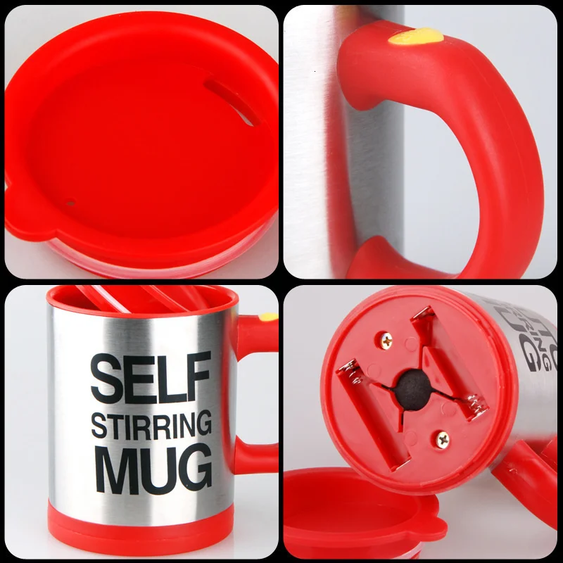 Self Stirring Mug Mixer Mini Electric Blender Portable Coffee Tea Cup Stainless Steel Automatic Lazy Mixing Auto Stirring Mug