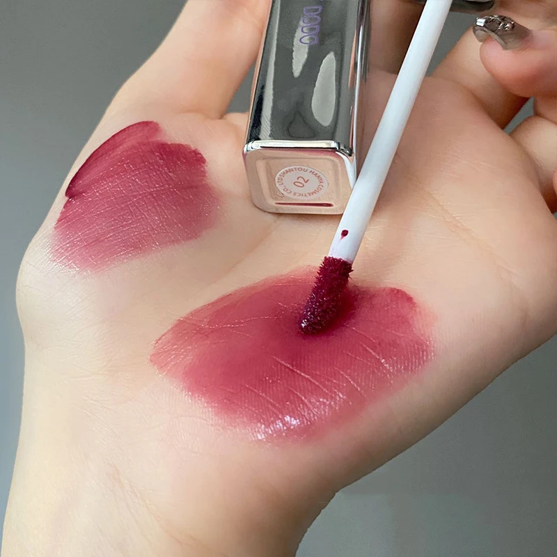 Silver Tube Five-color Clear Water Gloss Lip Gloss Moisturizing Mirror Crystal Jelly Lip Glaze Watery Texture Lip Tint Makeup