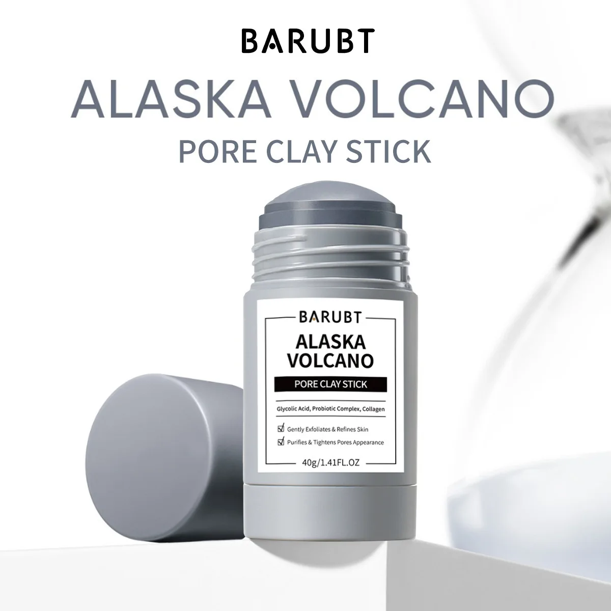 Alaska Volcano Mask Mugwort Cleansing Mask Stick Shrink Pores Acne Deep Blackhead Remover Facial Cleansing Moisturizing Mask 40g