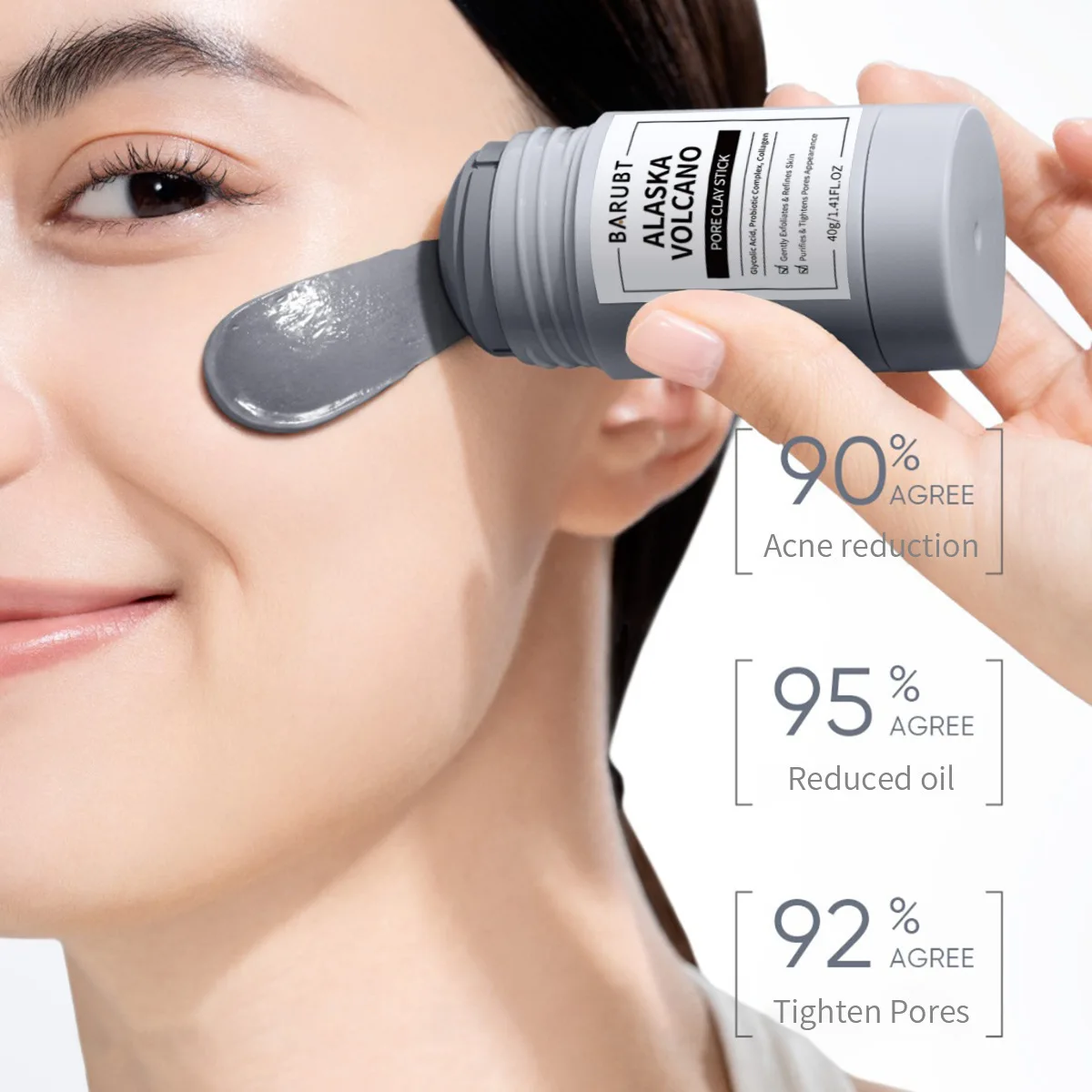 Alaska Volcano Mask Mugwort Cleansing Mask Stick Shrink Pores Acne Deep Blackhead Remover Facial Cleansing Moisturizing Mask 40g