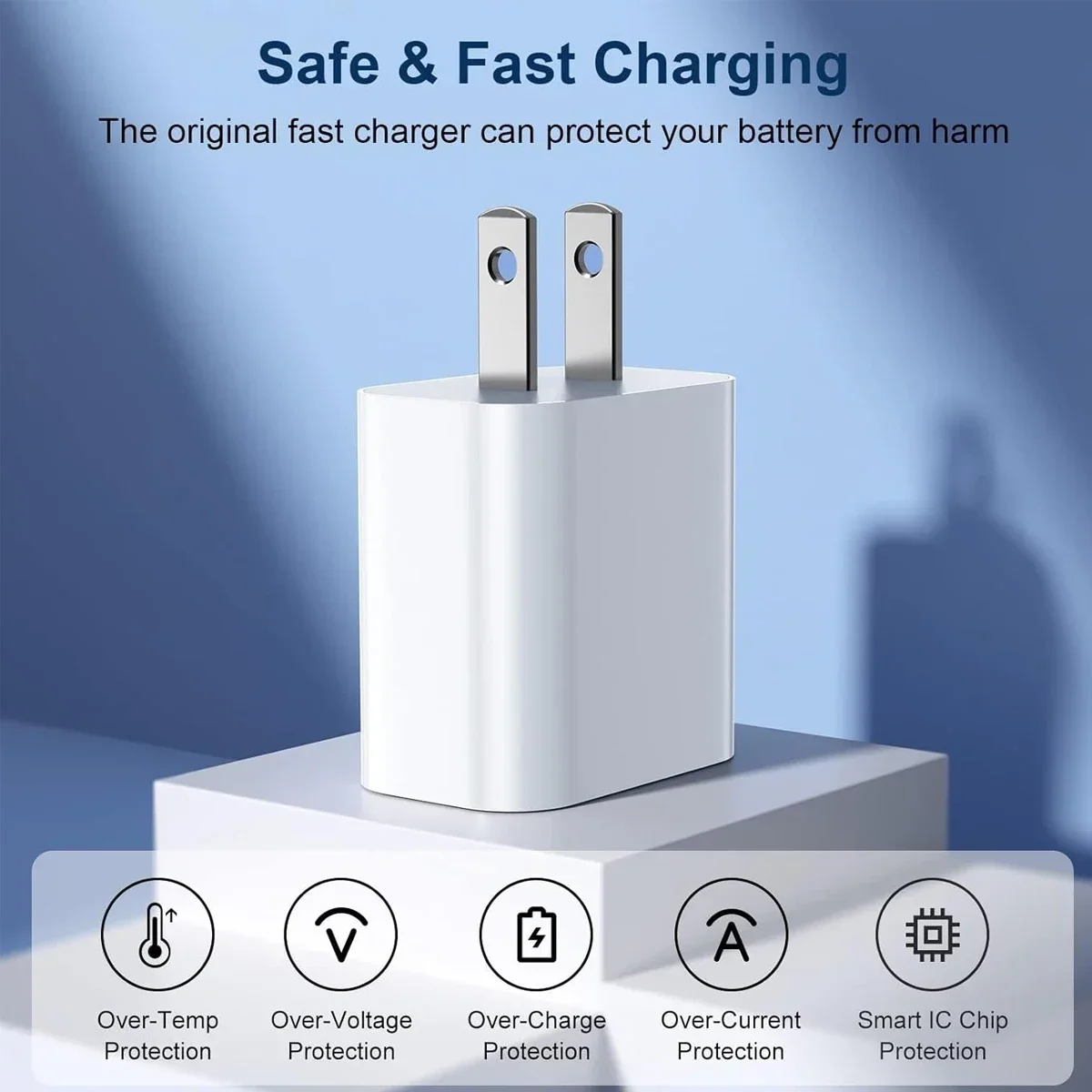1-3Set 20W US USB C Port Fast Charger For iPhone 14 15 16 17 Pro Max Plus XR Xs 3.3 Ft USB C Fast Charging Cable Accessories