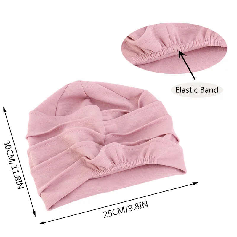 Women Slouch Beanie Chemo Cap Solid Color Bonnet Inner Hijabs Cap Muslim Head Wraps Femme Wrap Head Elastic Turban Hat