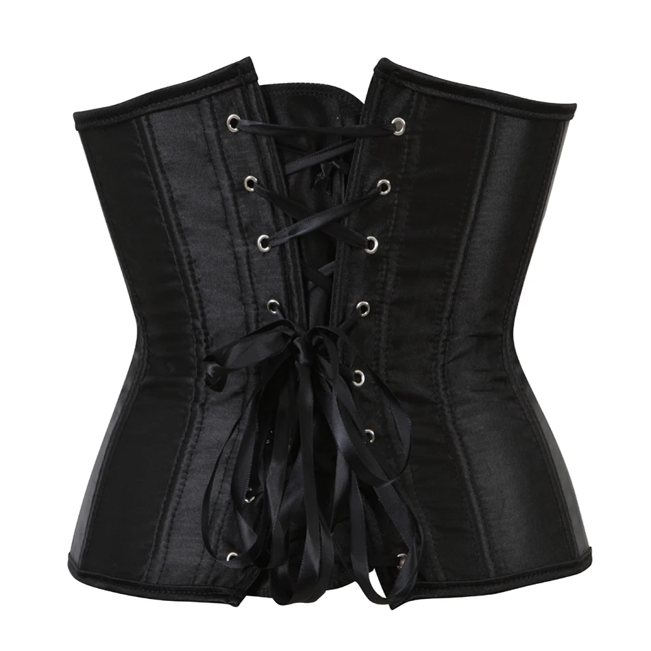 Underbust Corset Sexy Waist Slimming Corset Bustiers Body Shaper for Women Steampunk Lace-up Corset Belt Waist Trainer