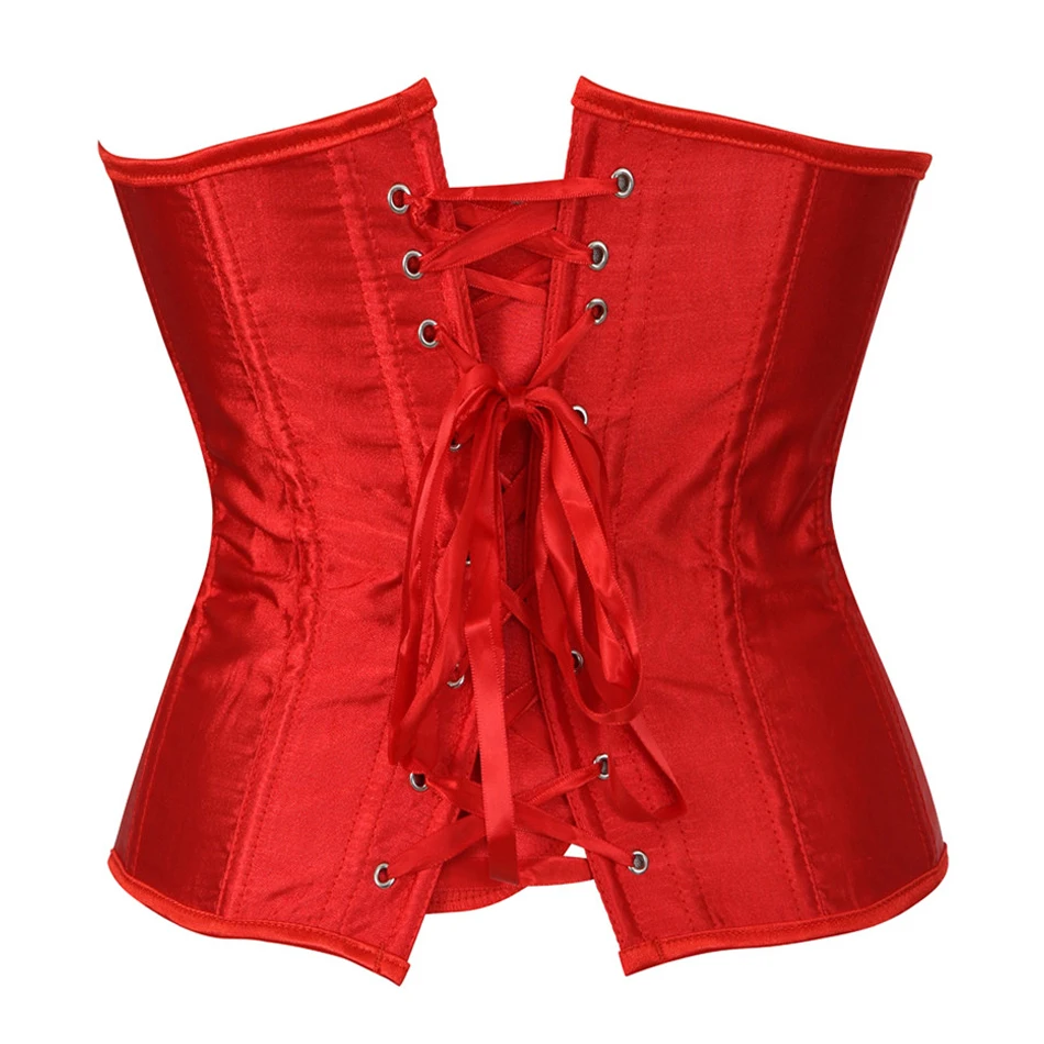 Underbust Corset Sexy Waist Slimming Corset Bustiers Body Shaper for Women Steampunk Lace-up Corset Belt Waist Trainer