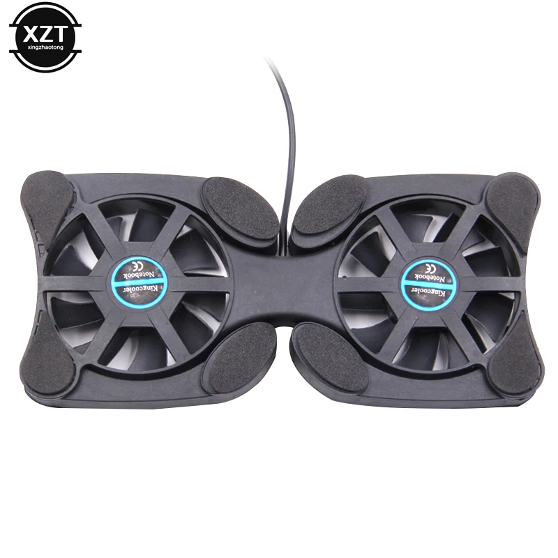 New Universal Laptop Cooling Pad Laptop Cooler USB Powered Cooling Pad Bracket 2 Fans for Notebook Computer Pad Accessories