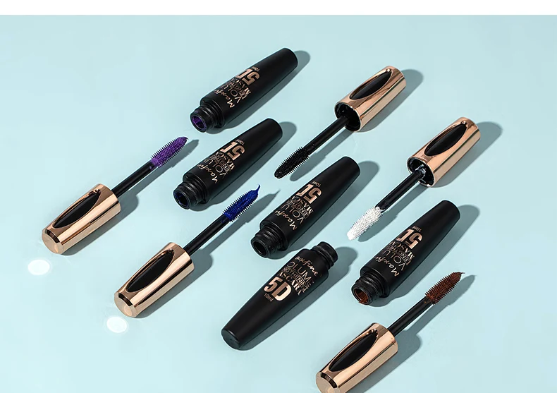 5D Silk Mascara with Big Eyes, Strong and Lasting Black Content and Length, Waterproof and Non-caking, and Prolonged Mascara.