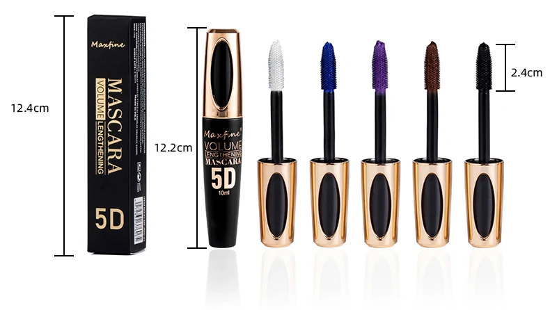5D Silk Mascara with Big Eyes, Strong and Lasting Black Content and Length, Waterproof and Non-caking, and Prolonged Mascara.