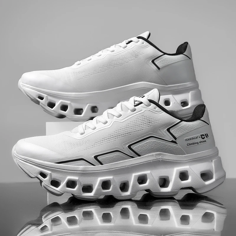 Men's Running Shoes Cushioning Jogging Trainer Race Sneakers Outdoor Breathable Couple Mesh Luxury Shoes Non-Slip Off-road Shoes
