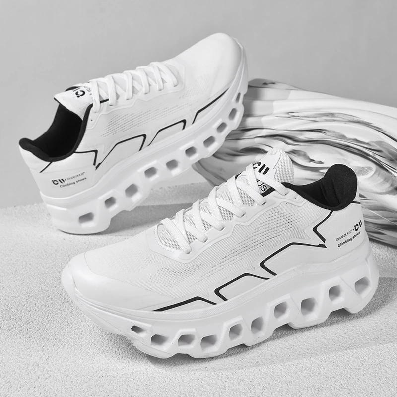 Men's Running Shoes Cushioning Jogging Trainer Race Sneakers Outdoor Breathable Couple Mesh Luxury Shoes Non-Slip Off-road Shoes