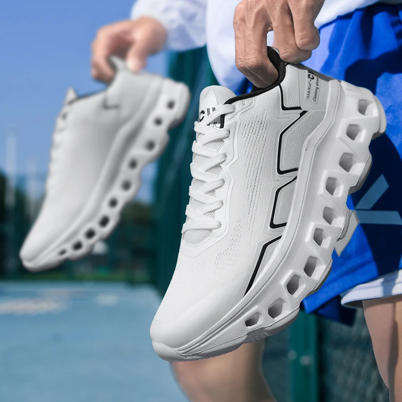 Men's Running Shoes Cushioning Jogging Trainer Race Sneakers Outdoor Breathable Couple Mesh Luxury Shoes Non-Slip Off-road Shoes