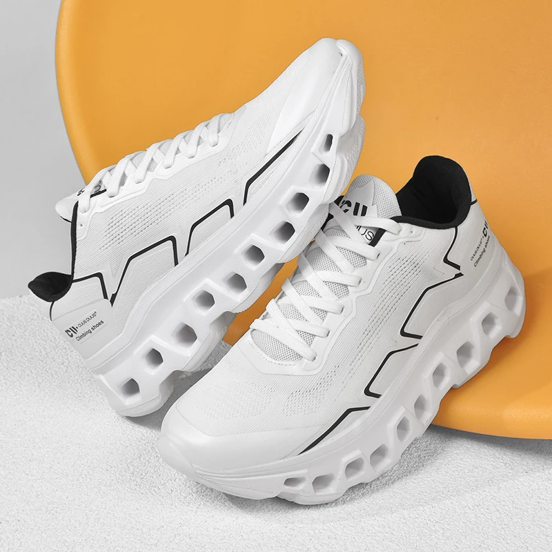 Men's Running Shoes Cushioning Jogging Trainer Race Sneakers Outdoor Breathable Couple Mesh Luxury Shoes Non-Slip Off-road Shoes