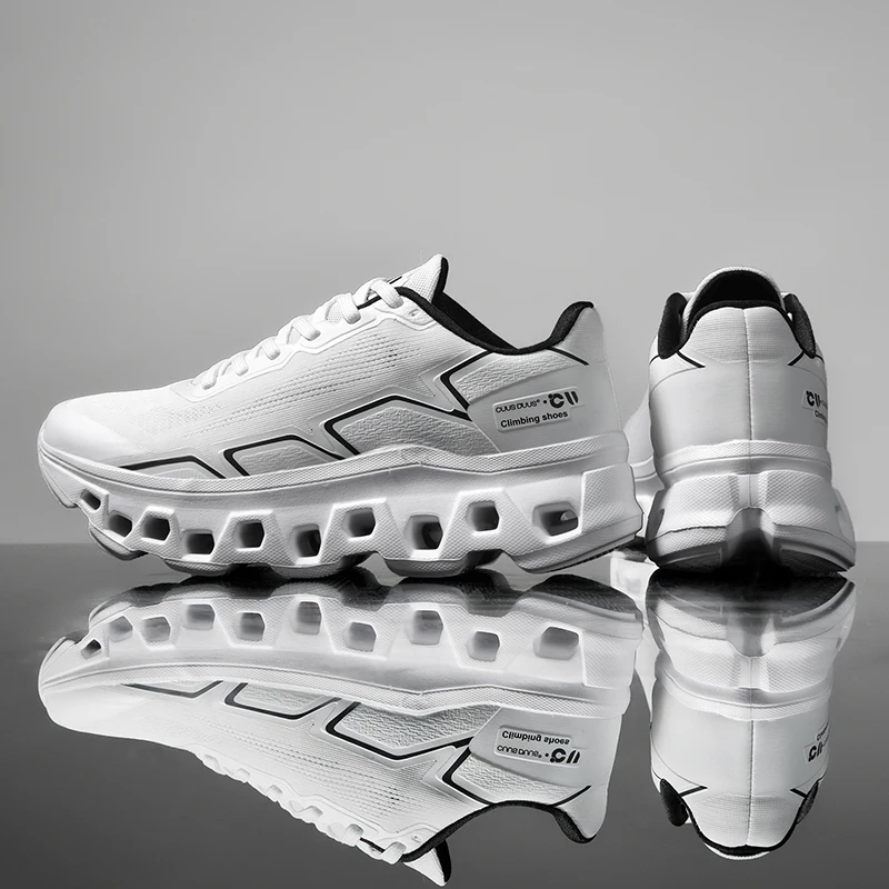 Men's Running Shoes Cushioning Jogging Trainer Race Sneakers Outdoor Breathable Couple Mesh Luxury Shoes Non-Slip Off-road Shoes