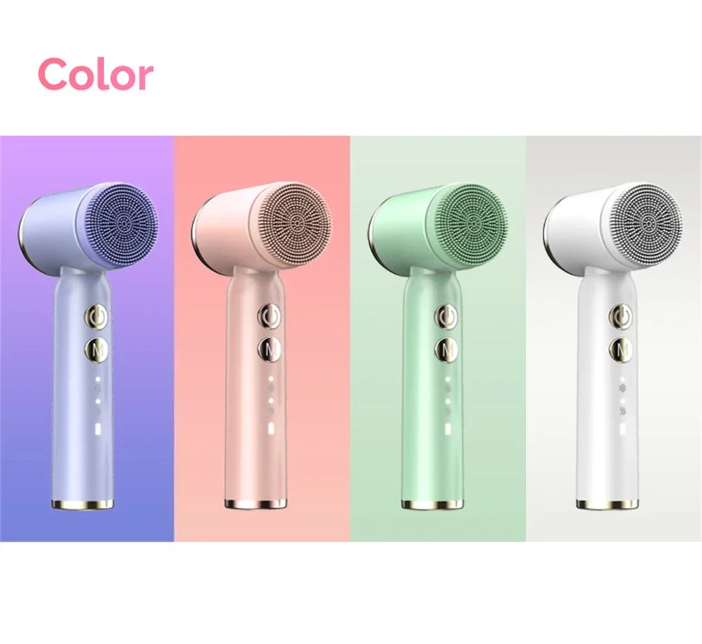 6 In 1 Electric Cleansing Brush Ultrasonic Facial Cleaner Rotating Cleansing Face Deep Cleansing Exfoliation & Gentle Skincare