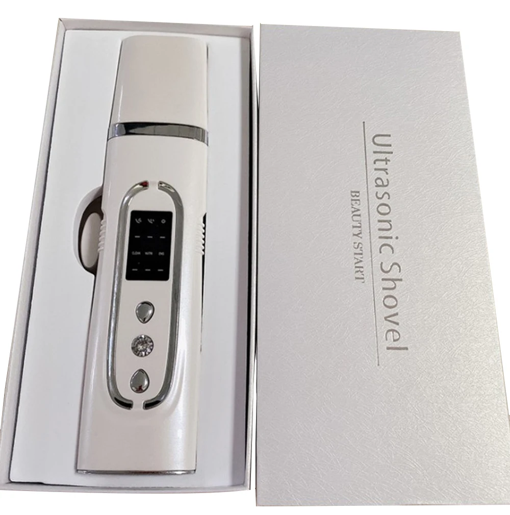 Ultrasonic Skin Scrubber Electric Facial Cleansing Pore Deep Cleanser Acne Blackhead Remover Peeling Shovel Device BeautyMachine