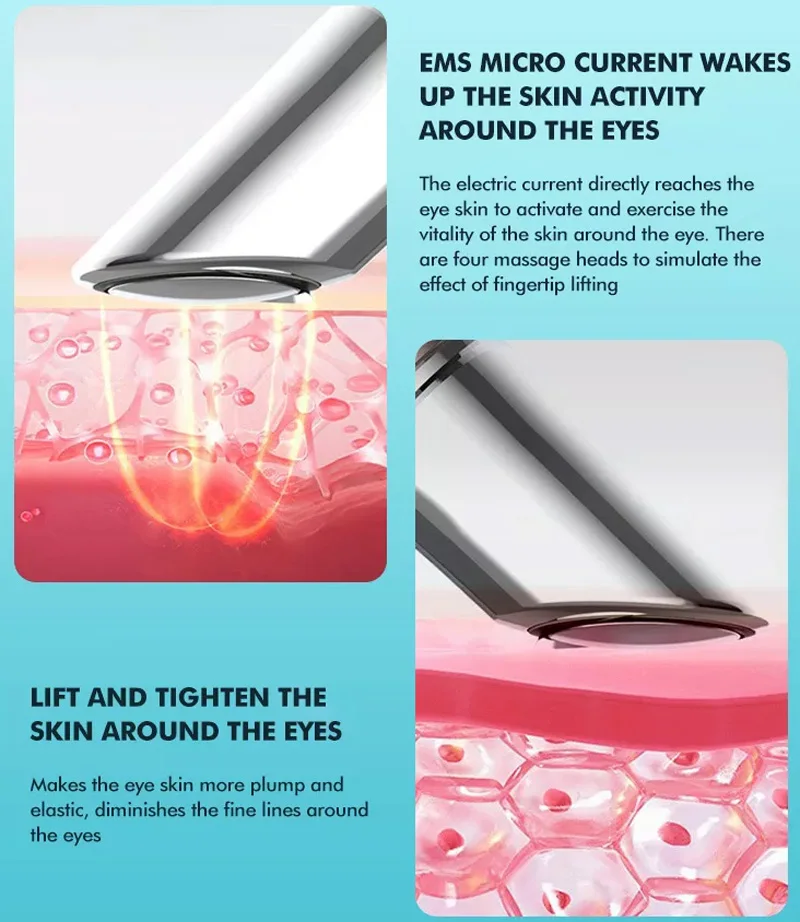 Eye Massager Sound Wave Vibration Lip Electric Muscle Stimulation Skin Lifting Firming Eye Bag Wrinkle Removal Nutrition Input