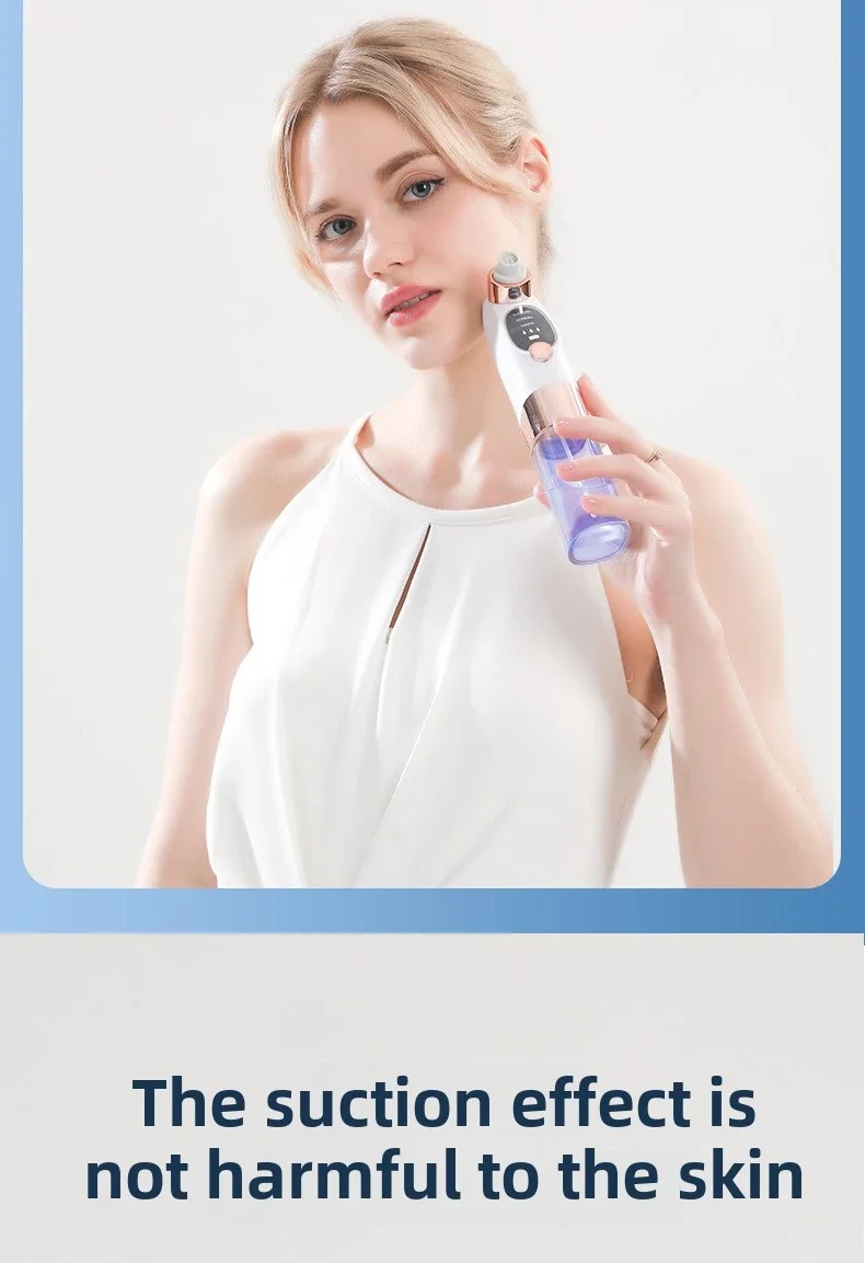 Blackhead Remover Pore Vacuum Face Cleaner Electric Pimple Acne Black Head Removal USB Rechargeable Water Cycle Black Dot Remove