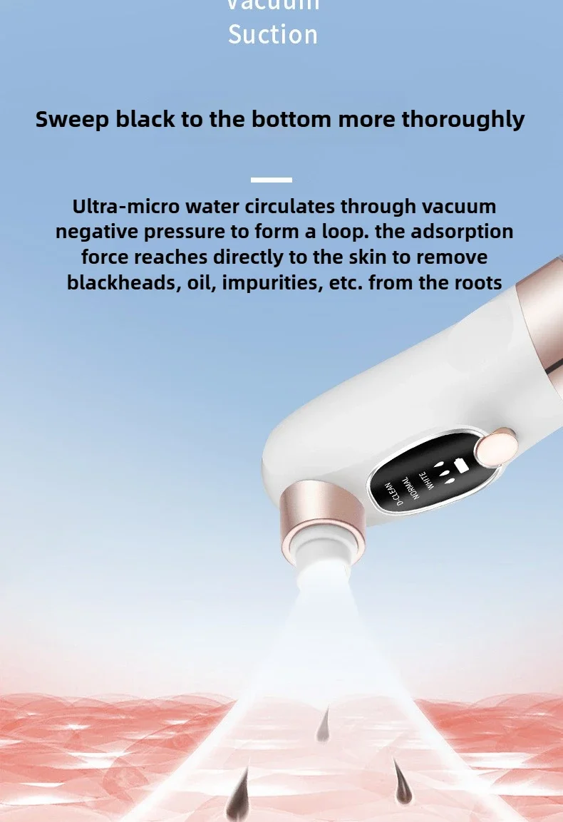 Blackhead Remover Pore Vacuum Face Cleaner Electric Pimple Acne Black Head Removal USB Rechargeable Water Cycle Black Dot Remove