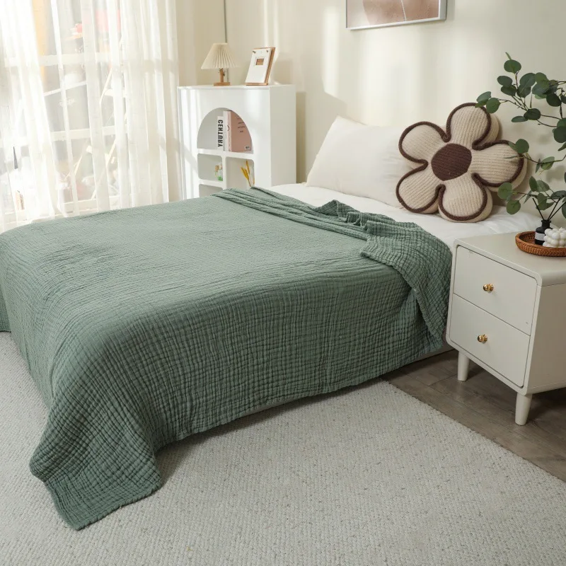 Muslin Throw Blanket Adults 100% Cotton Blankets Couch 6-Layer Summer Breathable Gauze All Season Soft Lightweight Pre-Washed