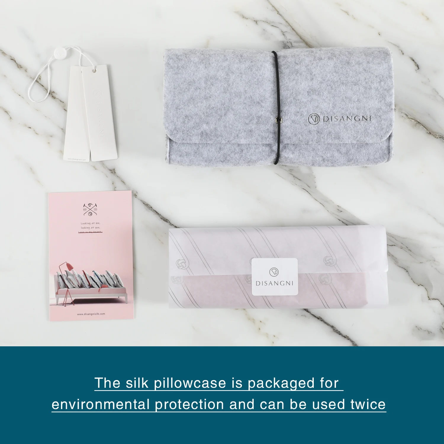 DISANGNI 22 Momme 100% Natural Mulberry Silk Pillowcases for Hair and Skin, Double-Sided Pure Silk with Envelope Closure, 2 Pack