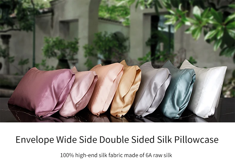 DISANGNI 22 Momme 100% Natural Mulberry Silk Pillowcases for Hair and Skin, Double-Sided Pure Silk with Envelope Closure, 2 Pack
