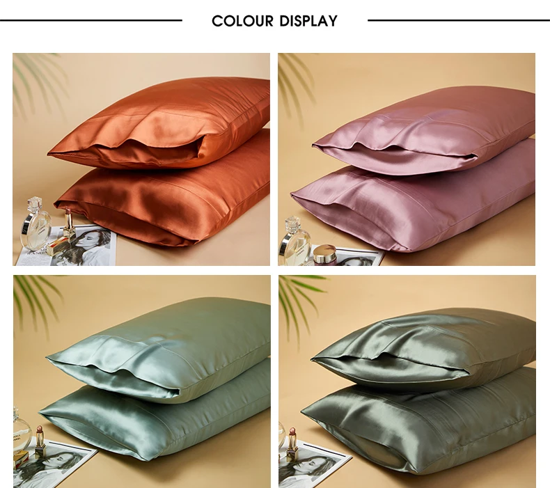 DISANGNI 22 Momme 100% Natural Mulberry Silk Pillowcases for Hair and Skin, Double-Sided Pure Silk with Envelope Closure, 2 Pack