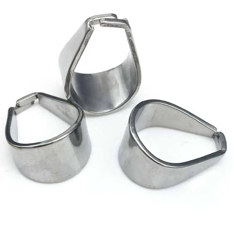 10pcs Large Stainless Steel Gold Plated Thick Pinch Bails Pendant Connectors for Heavy Pendant Men's Necklace Making 9x19mm