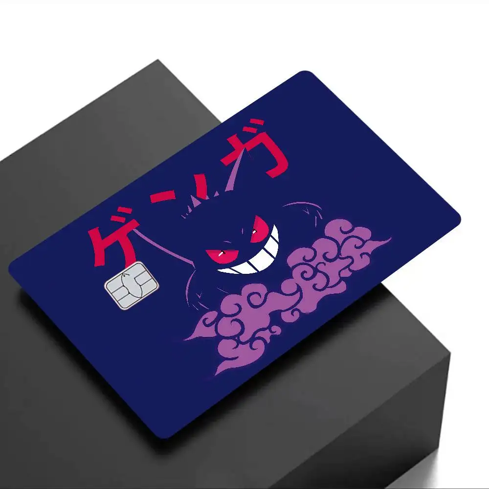 Anime Game G-Gengars Cartoon Credit Card Skin Stickers For Bank Card Bus Metro Card Sticker Waterproof Women Gift