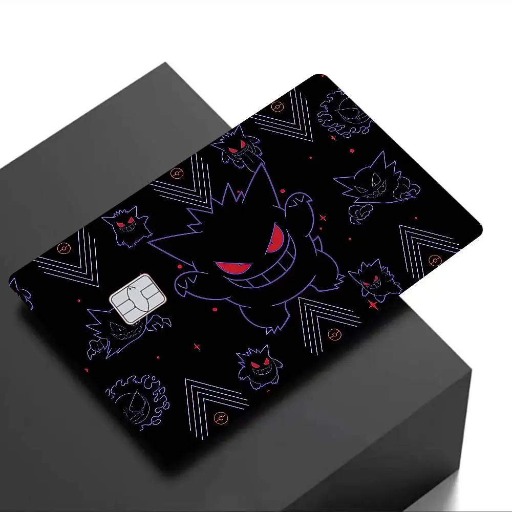 Anime Game G-Gengars Cartoon Credit Card Skin Stickers For Bank Card Bus Metro Card Sticker Waterproof Women Gift