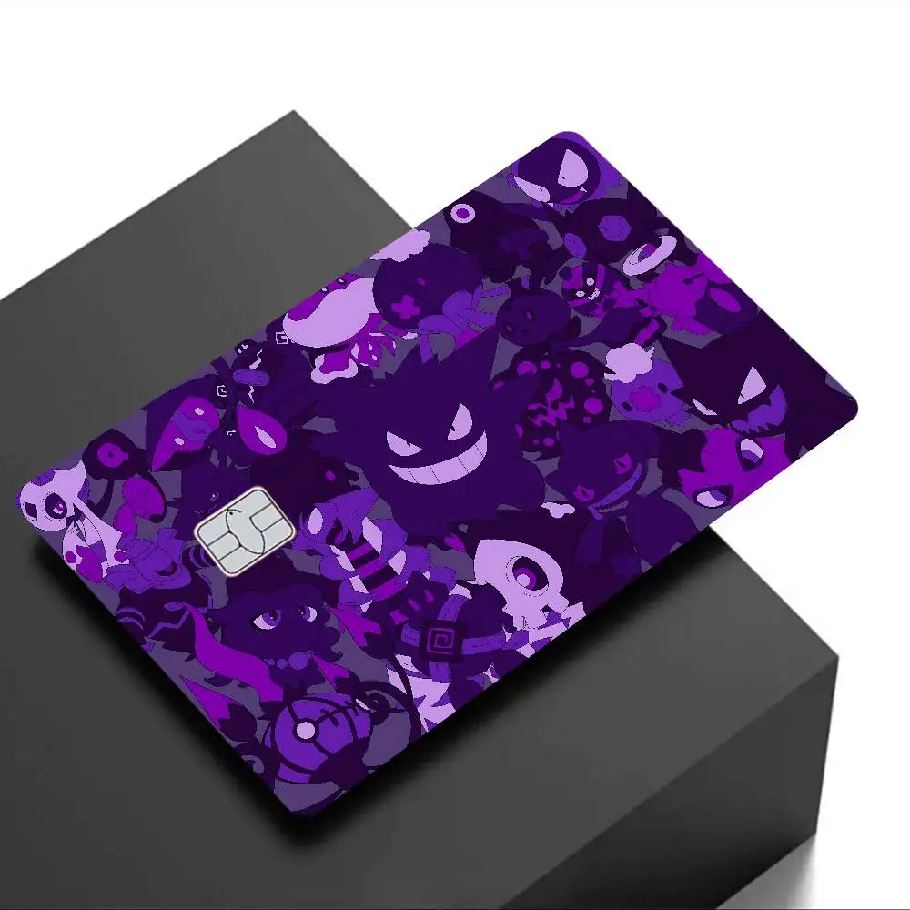 Anime Game G-Gengars Cartoon Credit Card Skin Stickers For Bank Card Bus Metro Card Sticker Waterproof Women Gift