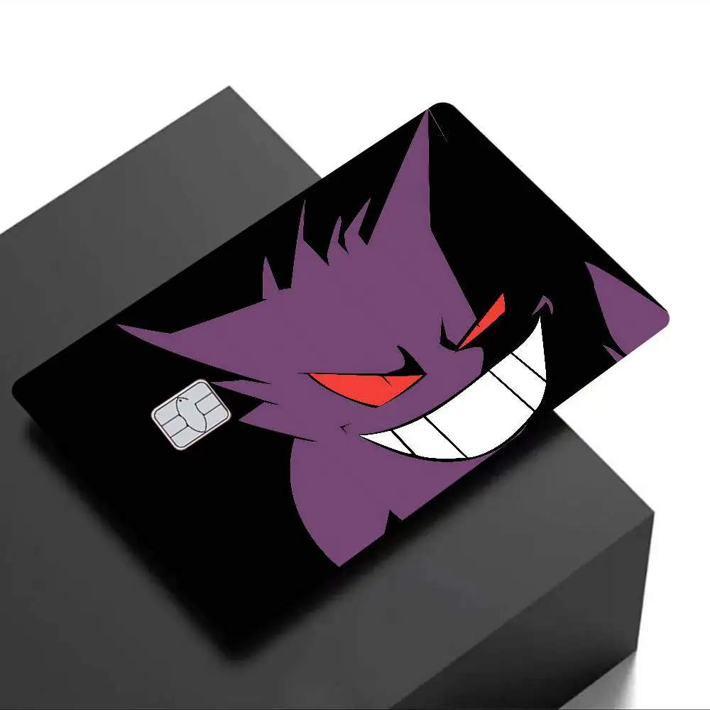Anime Game G-Gengars Cartoon Credit Card Skin Stickers For Bank Card Bus Metro Card Sticker Waterproof Women Gift