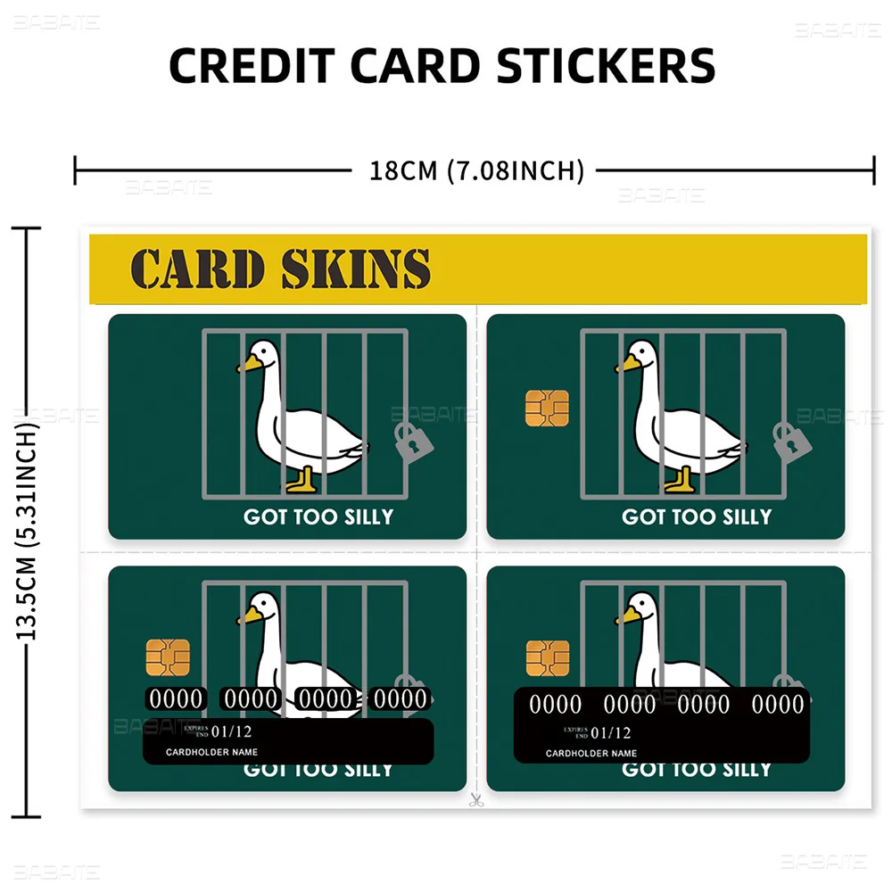Anime Game G-Gengars Cartoon Credit Card Skin Stickers For Bank Card Bus Metro Card Sticker Waterproof Women Gift