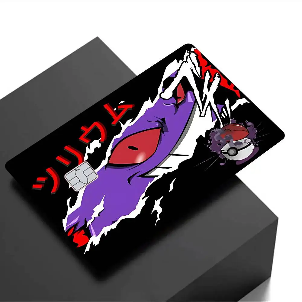Anime Game G-Gengars Cartoon Credit Card Skin Stickers For Bank Card Bus Metro Card Sticker Waterproof Women Gift