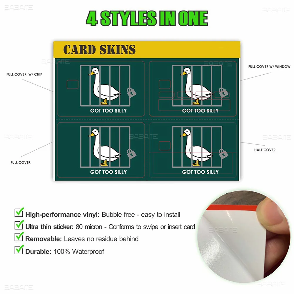 Anime Game G-Gengars Cartoon Credit Card Skin Stickers For Bank Card Bus Metro Card Sticker Waterproof Women Gift