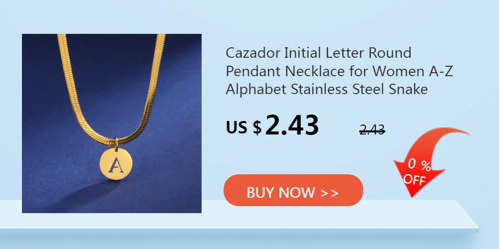 Cazador Minimalist Initial A-Z Letter Necklace for Women Alphabet Stainless Steel Choker Chains Jewelry Birthday Gift Wholesale