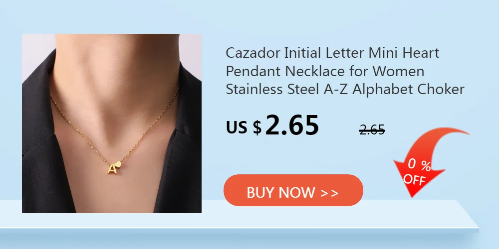 Cazador Minimalist Initial A-Z Letter Necklace for Women Alphabet Stainless Steel Choker Chains Jewelry Birthday Gift Wholesale