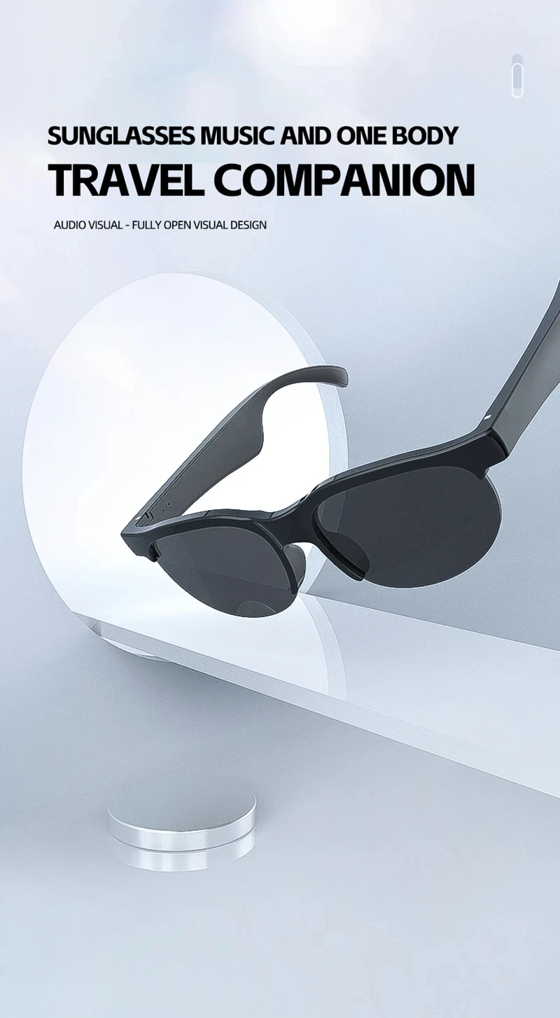Smart Bluetooth Sunglasses Glasses Call Outdoor Sports Headphones V5.3 HIFI Black Technology Anti-touch UV For Men And Women