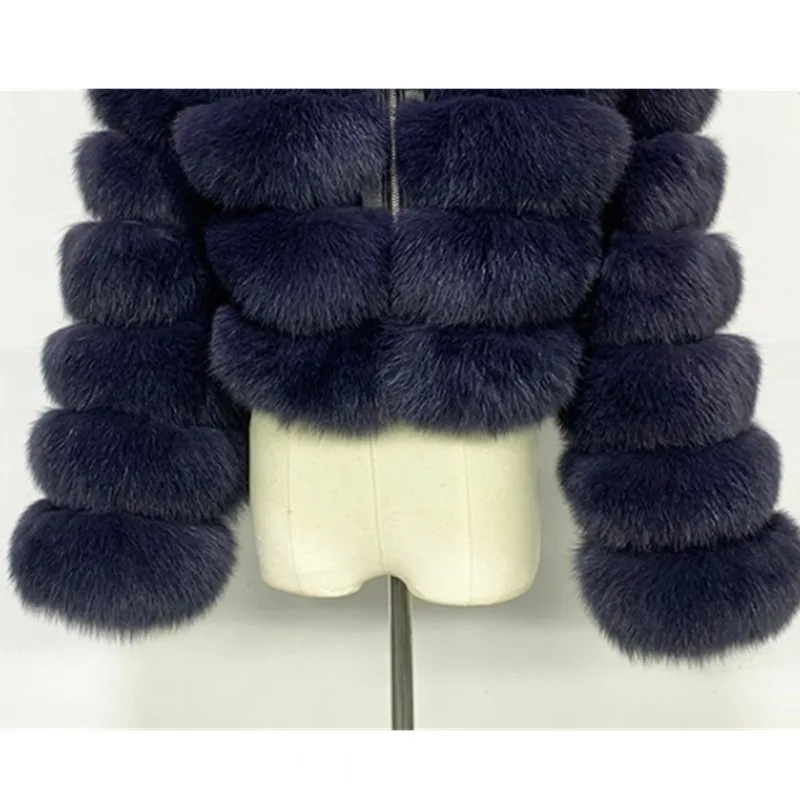 Quality Furry Cropped Faux Fur Coats And Jacket Women Short Fluffy Tops Coat With Hooded Winter Fur Jackets Ladies Cardigan 2740