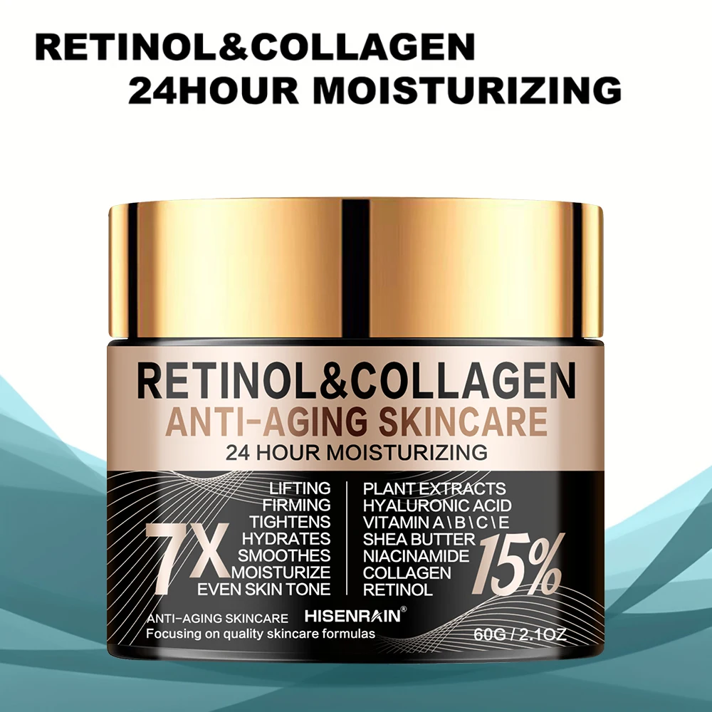 HISENRAIN Retinol Collagen Face Cream - Anti-Aging Intense Moisturizer, Reduce Wrinkles Fine Lines & Firm Skin.