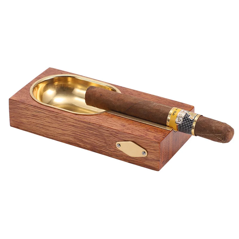 Wooden Cigar Ashtray Stand Cigar Holder Ashtray Cigarette Cigar Stand Holder Ashtray Ash Tray Single Slot Cigar Holder Ashtray