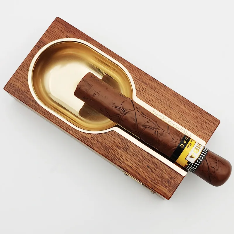 Wooden Cigar Ashtray Stand Cigar Holder Ashtray Cigarette Cigar Stand Holder Ashtray Ash Tray Single Slot Cigar Holder Ashtray