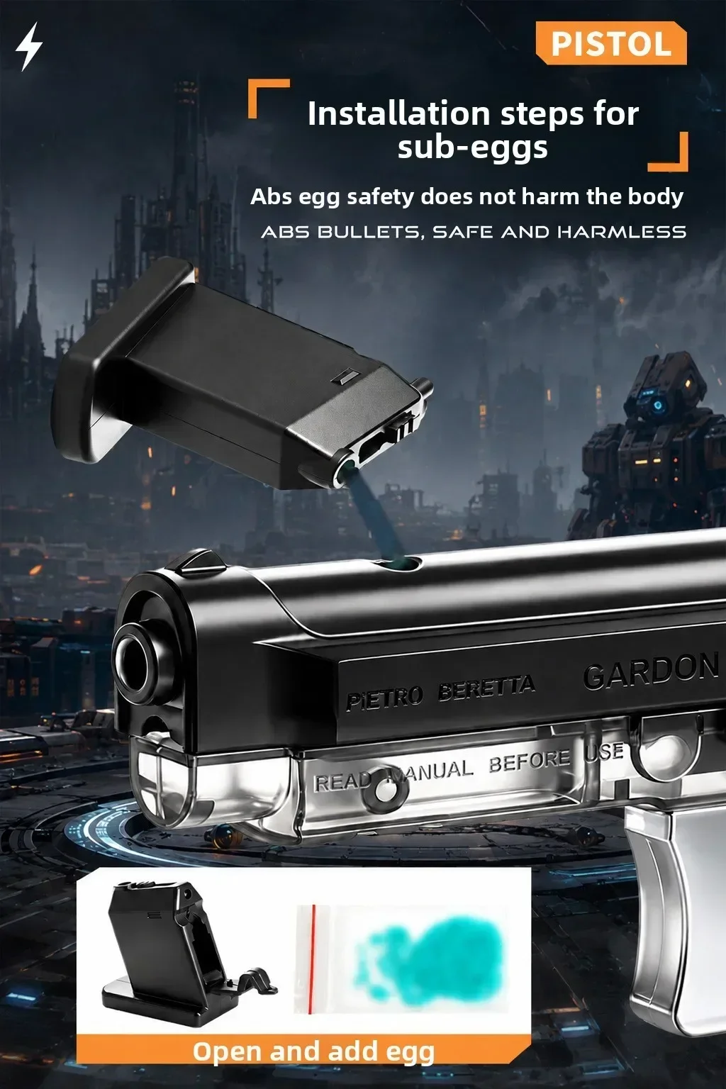 Novelty Shock Prank Toy Gun Keychain, Portable Gag Joke Gadget, Harmless Trick Toy for Men Party Prank, Fun Surprise Gift for Fr