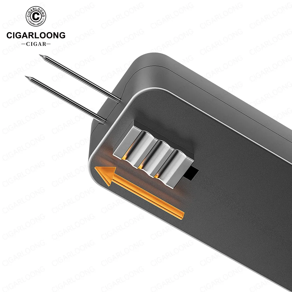 CIGARLOONG Digital Cigar Humidity Meter Portable Humidometer Electric Humidor Tester Guage Hygrometer Needle LCD Display CX-25IT