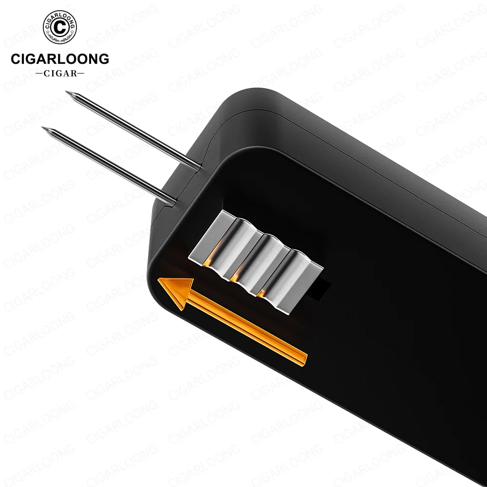 CIGARLOONG Digital Cigar Humidity Meter Portable Humidometer Electric Humidor Tester Guage Hygrometer Needle LCD Display CX-25IT