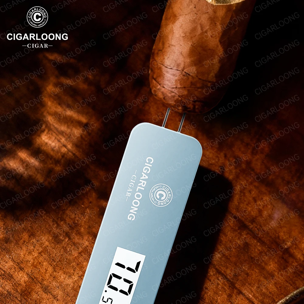 CIGARLOONG Digital Cigar Humidity Meter Portable Humidometer Electric Humidor Tester Guage Hygrometer Needle LCD Display CX-25IT