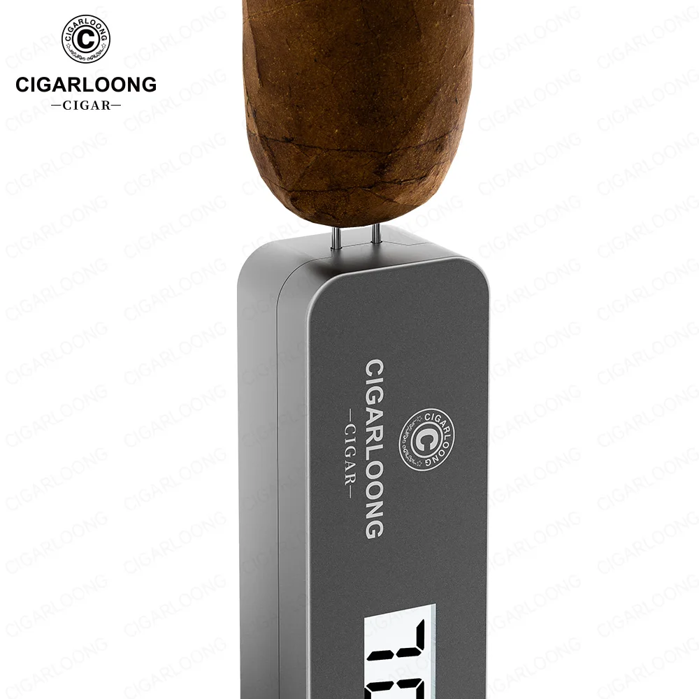 CIGARLOONG Digital Cigar Humidity Meter Portable Humidometer Electric Humidor Tester Guage Hygrometer Needle LCD Display CX-25IT